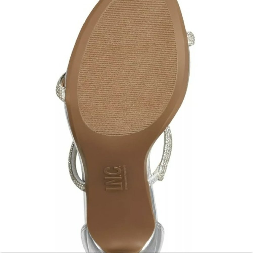 INC International Concepts Krista Strappy Dress Sandals Silver -8.5 - Picture 6 of 9
